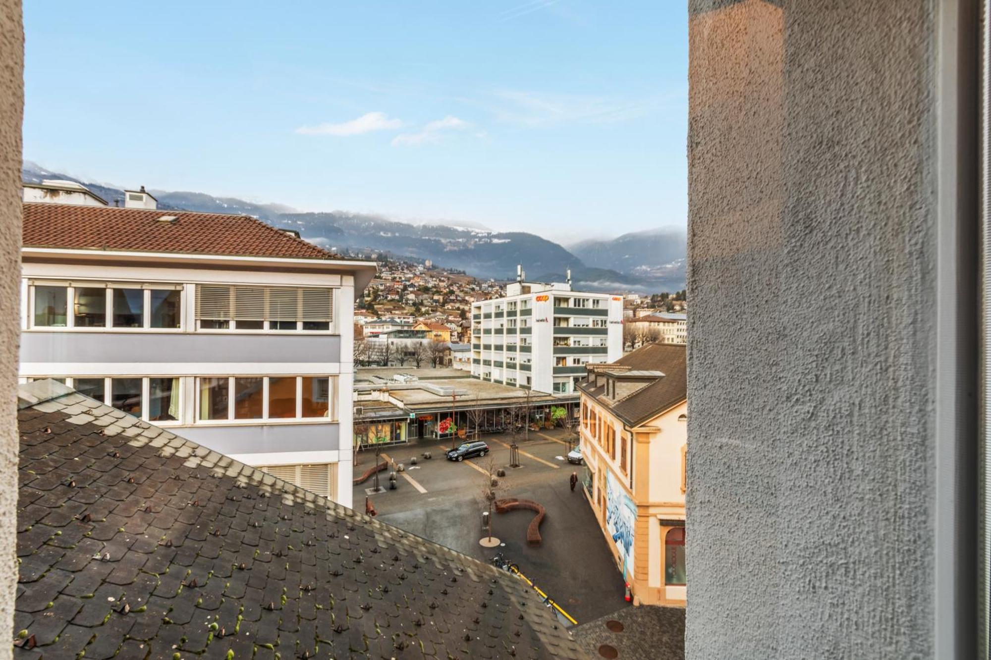 Hotel De La Poste Sierre Buitenkant foto