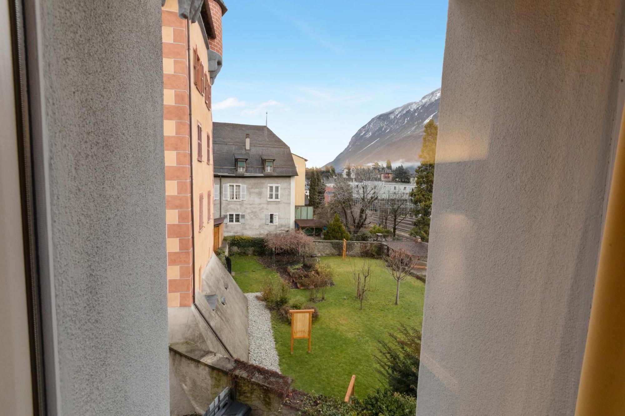 Hotel De La Poste Sierre Buitenkant foto